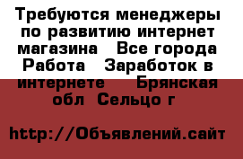 Требуются менеджеры по развитию интернет-магазина - Все города Работа » Заработок в интернете   . Брянская обл.,Сельцо г.